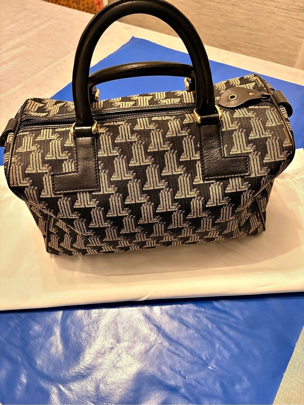 Lanvin Patterned navy logo Boston